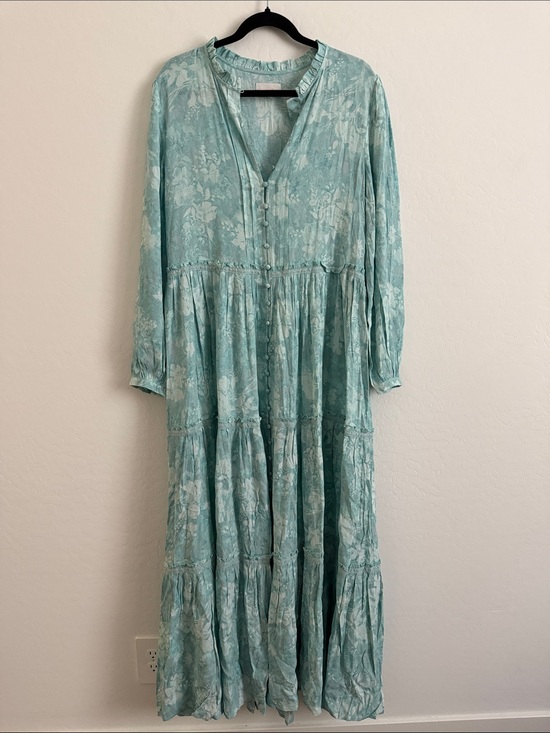 A Collective Story Dresses & Skirts - Button-Front A collective story long sleeve blue floral maxi dress Sz XL